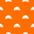 Aboriginal dwelling pattern vector orange