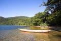 Aboriginal fishing boat, in the bay, Nosy Mangabe, Madagascar