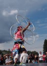 Aboriginal Hoop Dancer At Heritage Days Edmonton Alberta 2013 Royalty Free Stock Photo