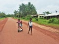 Aboriginal Kids Walking on the Street, Tiwi Island