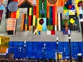 Aboriginal Motif Banners, Sydney Airport, Australia