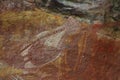 Aboriginal rock art at Kakadu National Park, Northern Territory, Australia Royalty Free Stock Photo