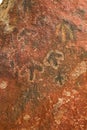 Aboriginal rock art at Uluru Kata Tjuta National Park Royalty Free Stock Photo