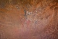 Aboriginal rock art at Uluru Kata Tjuta National Park Royalty Free Stock Photo