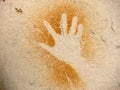 Aboriginal rock painting, hand Royalty Free Stock Photo