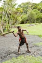 Australian Aboriginal throwing the speer