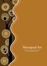 Aboriginal tree, Aboriginal art vector banner with text.