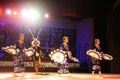 Aboriginal Warrior and lady dance togather