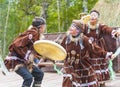 Aborigine of Kamchatka dancing on Alhalalay Royalty Free Stock Photo