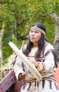 Aborigine of Kamchatka dancing on feast