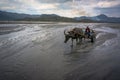 Aborigine in the mountains riding