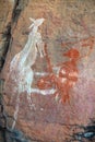 Aborigines rock painting art Kakadu Royalty Free Stock Photo