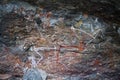 Aborigines rock painting art Kakadu Australia Royalty Free Stock Photo