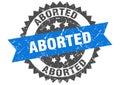 Aborted stamp. aborted grunge round sign. Royalty Free Stock Photo