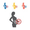 Abortion icon. Vector signs for web graphics. Royalty Free Stock Photo