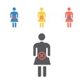 Abortion icon. Vector signs for web graphics. Royalty Free Stock Photo