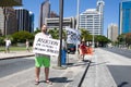 Abortion supporters Rally at Hawaii State Capital Royalty Free Stock Photo