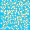 abounding small bright lights around the blue background Royalty Free Stock Photo