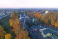 Above the ancient Holy Assumption Pskovo-Pecherskiy Monastery Royalty Free Stock Photo