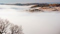 Above the clouds, Inversion over Loch Awe Royalty Free Stock Photo