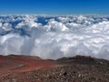 Above the Clouds: Mount Fuji\'s Summit Vista, Gotemba Trail, Shizuoka Prefecture, Japan Royalty Free Stock Photo