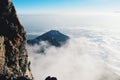 Above the clouds at Mount Meru
