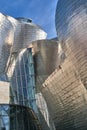 Above the entrance of Guggenheim Museum, Bilbao, Spain. Royalty Free Stock Photo