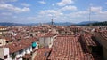 Above Florence roof tops, Italy, Basilica di Santa Croce Royalty Free Stock Photo