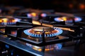 Above focus closeup of a welldesigned Brazilian gas stove burner