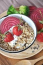 Above of Healthy Muesli Bowl Royalty Free Stock Photo