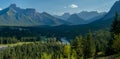 Above the kananaskis river and golf course Royalty Free Stock Photo