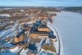 Above the old fortress-prison Hameenlinna