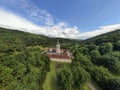 Above Orthodox Monastery Jazak in Vojvodina, Serbia Royalty Free Stock Photo