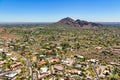 Above Paradise Valley, Arizona looking southeast Royalty Free Stock Photo