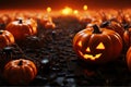 From above, pumpkins set the stage for a spooky Halloween