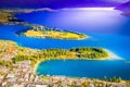 Above Queenstown and Lake Wakatipu in south Island, New Zealand at sunset Royalty Free Stock Photo