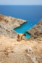 Above Seitan Limani beach in Crete, Greece Royalty Free Stock Photo