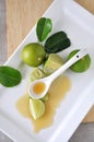 Above shot of Honey and Lime Royalty Free Stock Photo