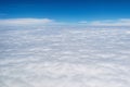 Above the thick clouds, sky scene