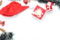 Above view aerial image of ornaments & decorations Merry Christmas Royalty Free Stock Photo