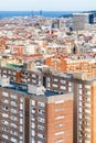 Above view of apartment buildings in Barcelona Royalty Free Stock Photo