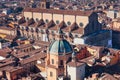 Above view of The Basilica of San Petronio in Bologna