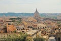 Above view of the city of Rome, view took from the villa Medici, Rome, Italy Royalty Free Stock Photo