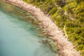 Above view of a coast in Argolis. Greece Royalty Free Stock Photo