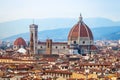 Above view of Florence Duomo Santa maria del fiore Royalty Free Stock Photo