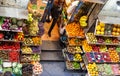 Above view of food in local vegetable shop