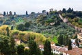 Above view of gardens and wall of Giardino Bardini