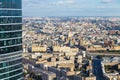 Above view of Kremlin and center of Moscow city