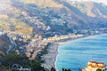 Above view of Letojanni in Sicily, Italy Royalty Free Stock Photo