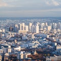 Above view of living district in Paris city Royalty Free Stock Photo